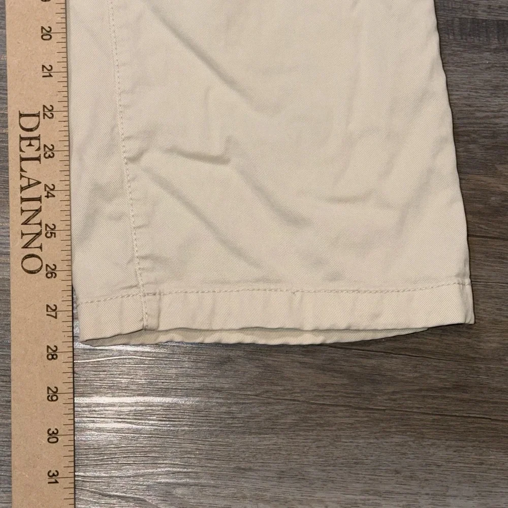 Mango Beige Straight-Fit Mid-Rise Denim Pants Womens Size 2 Cotton Linen Blend